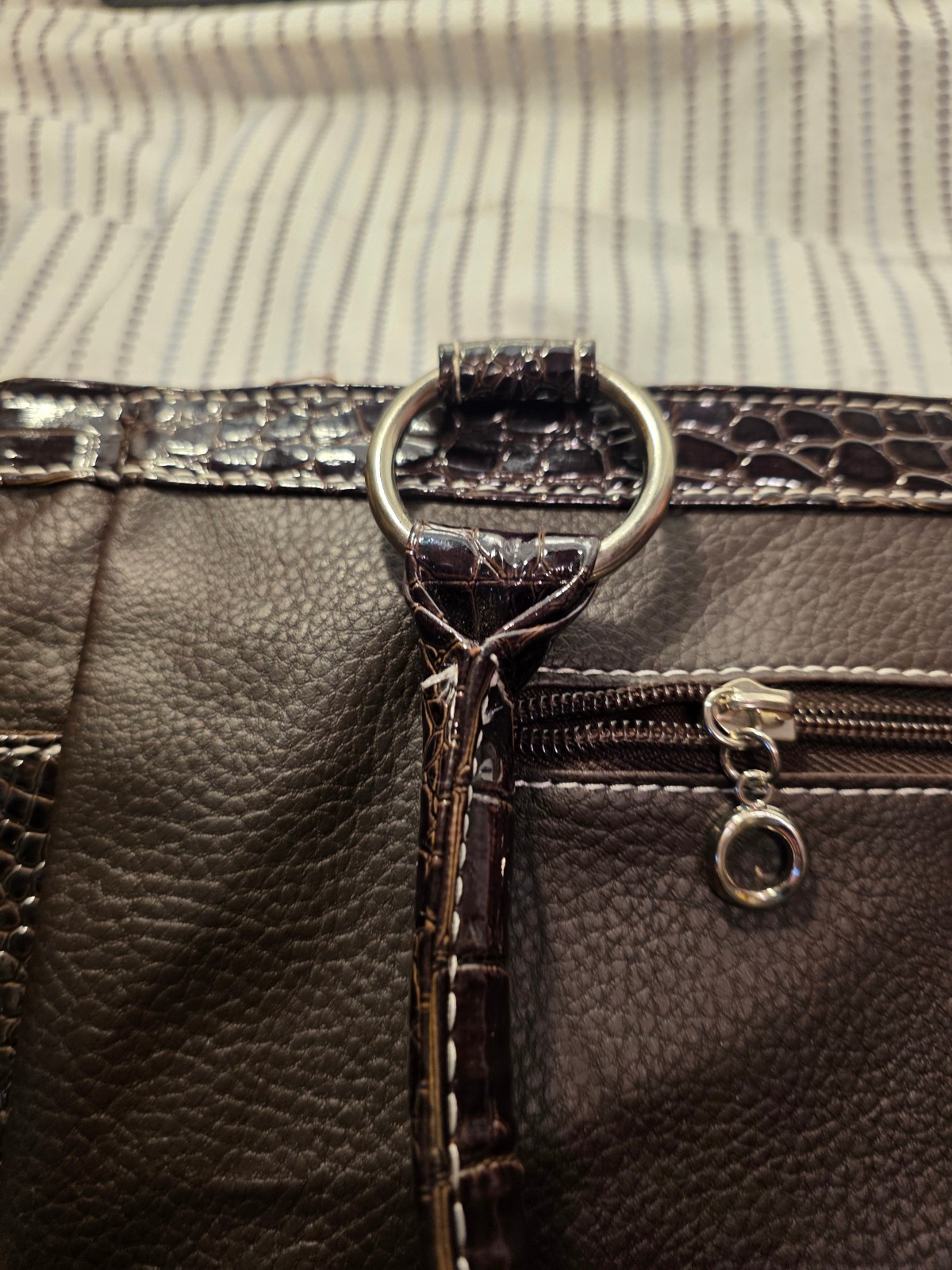 Multicolor Patchwork Tote Bag With AnAlligator/Sn… - image 10