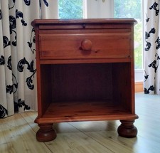 Vintage Ducal Solid Pine Bedside Cabinet Pre-owned Good Condition