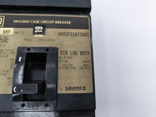 Square D KH26175AC I-Line Circuit Breaker 175A 2P 600V Series 2 Type KA - Picture 12 of 13