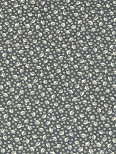 Fabric Traditions Blue White Country Leaf Circles Cotton 2 Yards x 42 In Wide