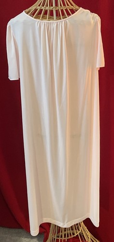 Camisón de nailon SHADOWLINE rosa claro hasta la pantorrilla talla M - Imagen 4 de 5