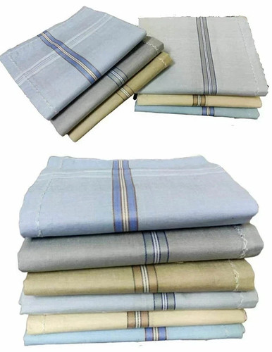 (Pack of 12) 100% Cotton Premium Collection Luxury Handkerchiefs Hanky For Men - Picture 7 of 7