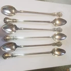 (Set of 6) Old Master by Towle, Sterling Silver Iced Beverage Spoon 7.75"