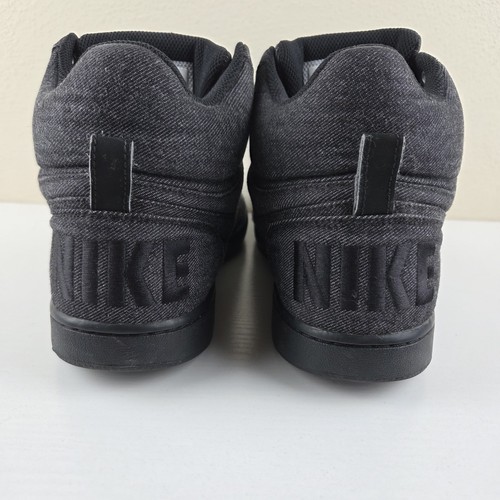 Scarpe da ginnastica Nike Court Borough Mid da uomo taglia 10,5 grigio nero denim 844884-001 - Foto 6 di 10