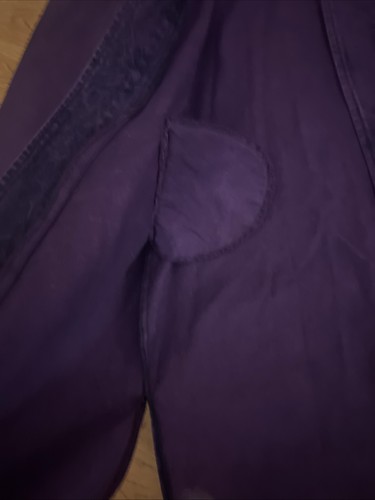 Vintage verwaschen blau SELTEN 80er lila Denim Staubtuch langer Trenchcoat geblendete Perlen! - Bild 10 von 21