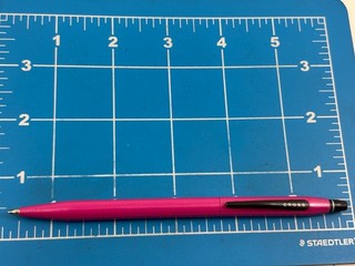 Judd's Excellent Cross Click Pearlescent Pink Ballpoint Pen w/Anodized Clip
