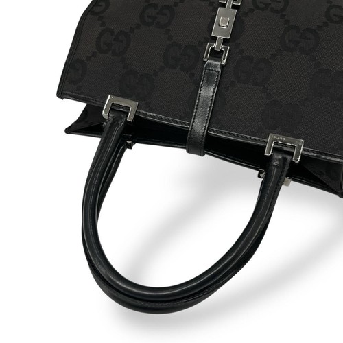 GUCCI Handbag Jackie GG Canvas Mini Tote Black - Picture 6 of 24