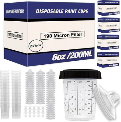 #ad Disposable Paint Spray Cup System 190 Micron Filter – Value Pack for Automotive $399.99