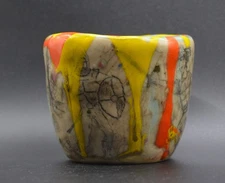 "Forgotten Dreams 3" - Abstract Original Clay Sculpture. Hand made & glazed.