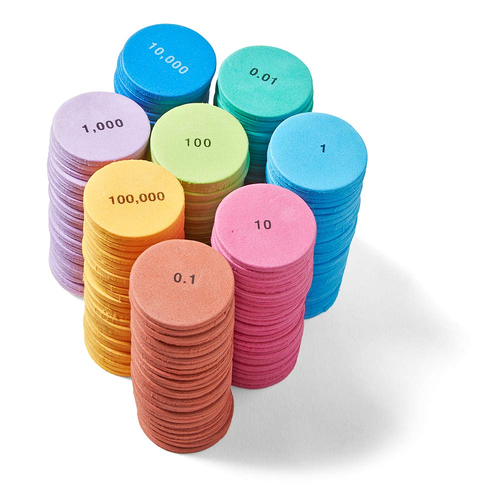 Soft Foam Place Value Disks 8 Values, Counting Chips for Kids, Math Counters Kin - Picture 5 of 6