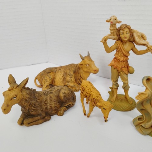 Vintage Italienische Krippe 13 Teile Handbemalt Resin Figuren Italy - Bild 11 von 11