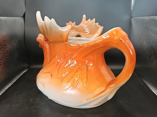 Vintage antique Large moose pitcher gravy boat water cream old 9" x 6" porcelain - Picture 6 of 21
