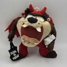 Vtg 1990s Tasmanian Devil Halloween Trick Or Treat Plush   