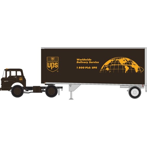 Athearn 90994 HO UPS Ford C/28' Trailer Ready to Run
