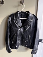 Coach 1941 Moto Jacket Black Lamb Leather Bik...