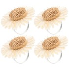 4 Pcs Serviettenring Bankett Sonnenblumen-Serviettenschnalle Esstisch