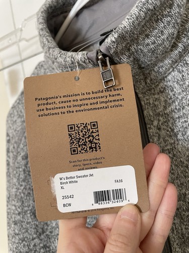 Patagonia Better Sweater Women's Size XL Gray Jacket Full Zip New Nwt - Picture 8 of 11