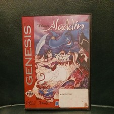 Disney's Aladdin (Sega Genesis, 1993) - Case and Game, Classic Retro Video Game 