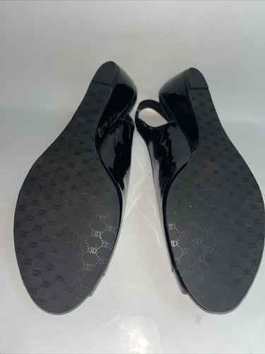 Antonio Melani Schuhe Keilabsatz Gr. 8M schwarz Lackleder - Bild 4 von 4