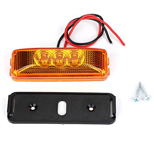 ˜2pcs 3 LED Car Light Side Signal Lamp Highlight For Truck Yellow - Picture 7 of 7