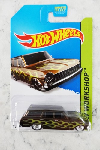 Hot Wheels 2014 Super Treasure Hunt '64 Chevy Nova Station Wagon on card