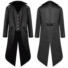 Steampunk Victorian Morning Steampunk Mens Retro Gothic Jacket Frock Coat