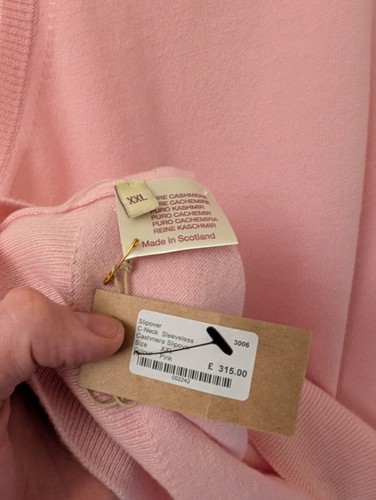 Pantalón sin mangas Anderson & Sheppard de cachemir puro para hombre talla XXL NUEVO CON ETIQUETAS - Imagen 4 de 4