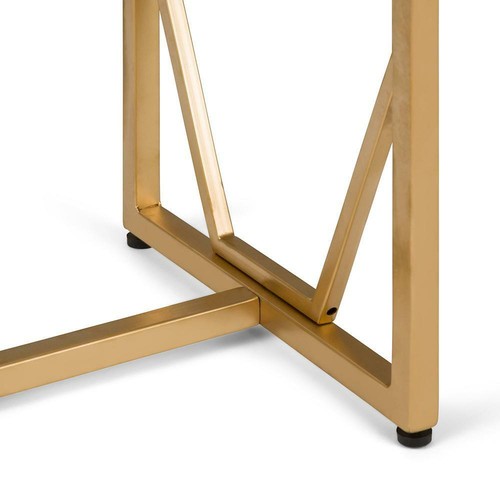 Selma 13 in Wide Metal and Wood Accent Side Table - Picture 9 of 11