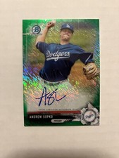 2017 Bowman Chrome ANDREW SOPKO Green Shimmer Prospects On Card Auto Dodgers /99