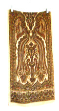 Italian Unbranded 15x61 Brown Shading Paisley Design Light Sheer Silk Scarf 