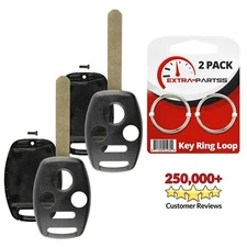 2 For 2003 2004 2005 2006 2007 Honda Accord - Remote Uncut Key Fob Shell Case