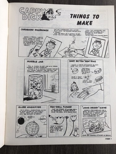 Vintage Cappy Dick’s Fun Book Children’s Activity Toledo Blade Cartoon 1967 - Picture 5 of 11