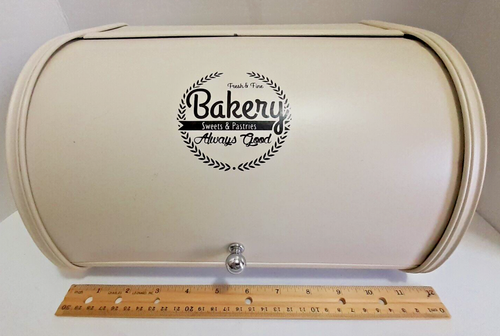 Metall Brotkasten Gebäck Bäckerei Box Behälter für Küche Arbeitsplatte Brötchenplatte - Bild 7 von 9