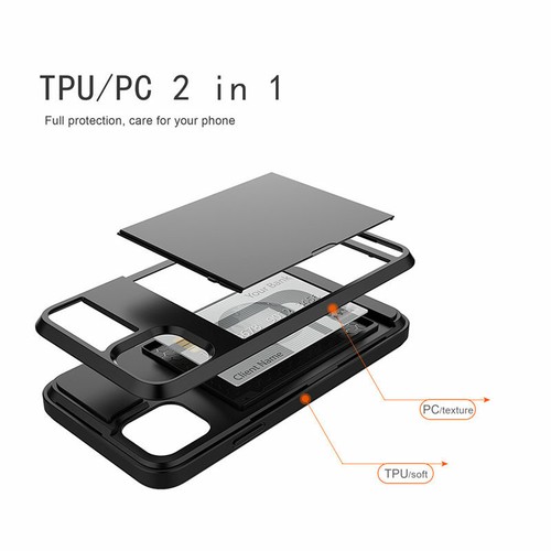 Shockproof Card Holder Hard Case Cover For iPhone 17 16 15 14 13 12 Pro Max 11 - Picture 11 of 22