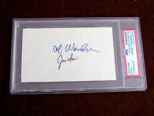 JAMES IRWIN AL WORDEN APOLLO 15 NASA ASTRONAUTS SIGNED AUTO INDEX CARD PSA/DNA