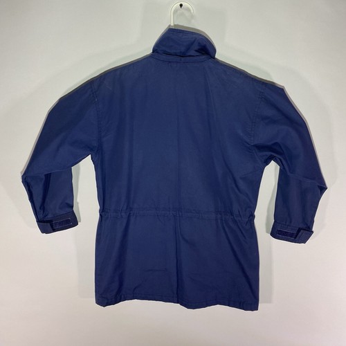 VINTAGE Eddie Bauer Jacket Mens XS Navy Wool Blanket Lined Coat No Hood - Picture 13 of 21
