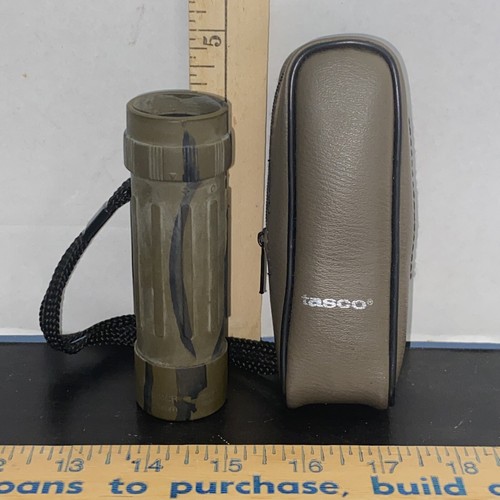 TASCO ESSENTIALS 10x25 CAMO MONOCULAR 568BCR - FULLY COATED OPTICS W/ Case - Picture 1 of 7