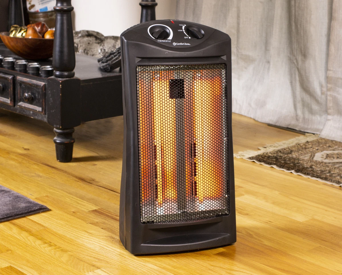 Comfort Zone 1500-Watt Electric Quartz Infrared Radiant Tower Heater, Black  744110748277 | eBay