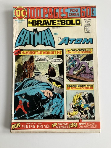 Brave And The Bold 115 Batman And The Atom Dc Comics 1974 Bronze Age Comic Book - Picture 1 of 11