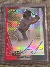 SAMMY SIANI 2019 Leaf Metal Red White Blue THROWBACK Autograph #9/10 PIRATES