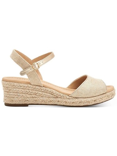 CHARTER CLUB Womens Beige Luchia Round Toe Wedge Buckle Espadrille Shoes 12 M - 第 2/11 張圖片