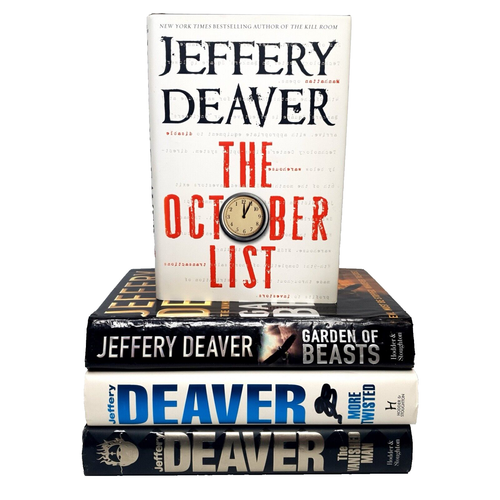 Jeffery Deaver Book Bundle Lot Hardcover x 4 October List More Twisted Beasts
