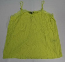 Apt. 9 Women's Juniors' Lace Trim Cami Top CD4 Smiling Green Large NWT