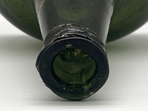 Original 18. Jahrhundert niederländische mundgeblasene grüne Glas Zwiebel Wein Getränke Flasche - Bild 17 von 18
