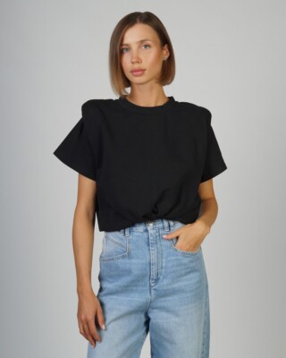 Tシャツ・カットソー Isabel Marant T-Shirt Faly Isabel Marant Étoile Zewel Logo Linen T-Shirt | Saks Fifth