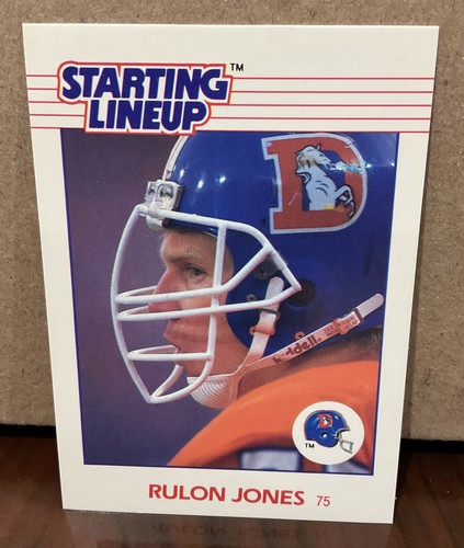 RULON JONES 1988 KENNER STARTING LINEUP CARD - DENVER BRONCOS - Picture 1 of 2
