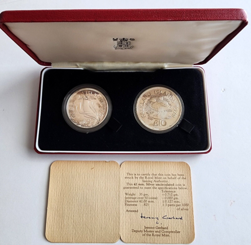1979 Falkland Islands £5 & £10 UNC Set COA - Conservation Humpback Whale & Ducks