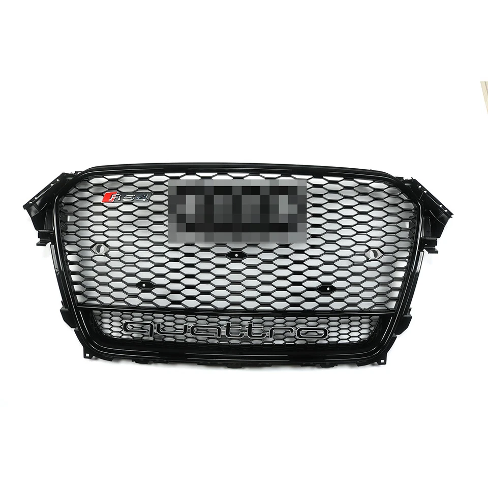 Parrilla delantera de malla con Quattro para Audi A4 S4 B8.5 RS4 Style 2013-2015 2014 Foto 3 de 4