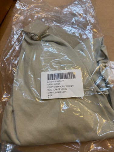 NWT U.S.ARMY ECWCS GEN III SILK WEIGHT LONG JOHN BOTTOMS LARGE LONG TAN - Picture 2 of 4