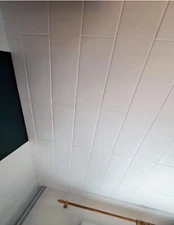 Foam Ceiling Plank, 39" x 6.5", Glue Up, WHITE 36pc Pieces